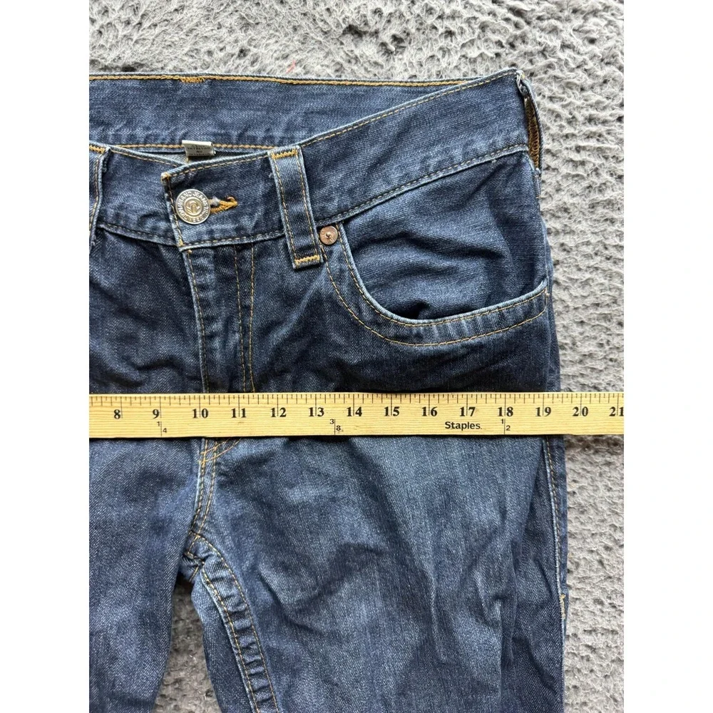 True Religion Low Rise Straight Leg Denim Jeans Dark Wash Indigo Mens Size‎ 32